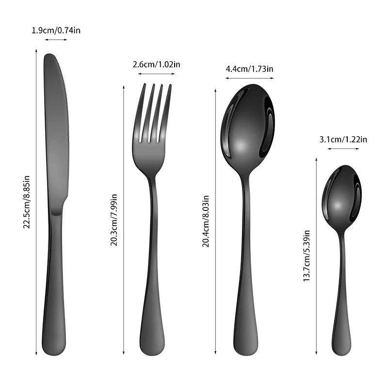 Talheres Pretos Inox
