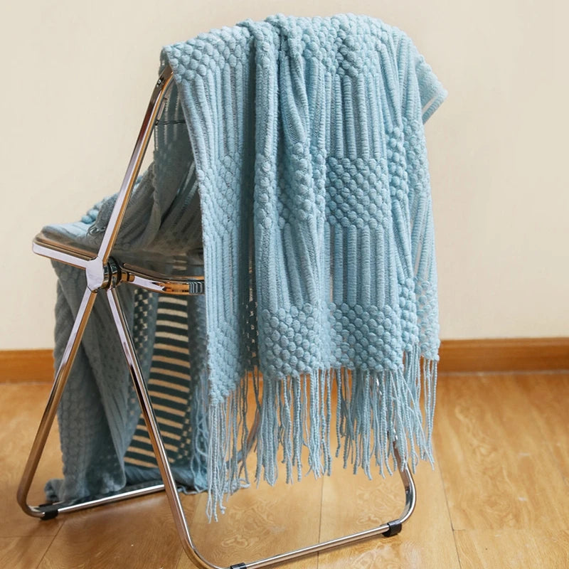 Manta de Tricô Khaki